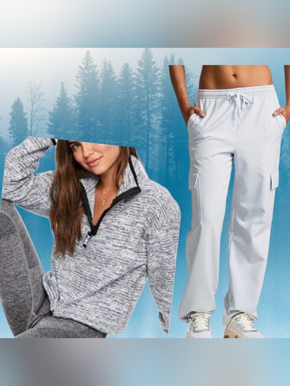 PINK Victoria's Secret White Cargo Joggers